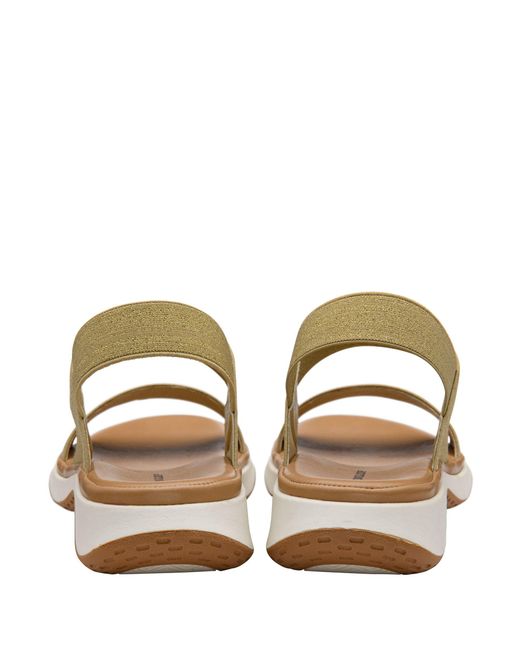 Dunlop Natural Double Strap Elasticated Sandals