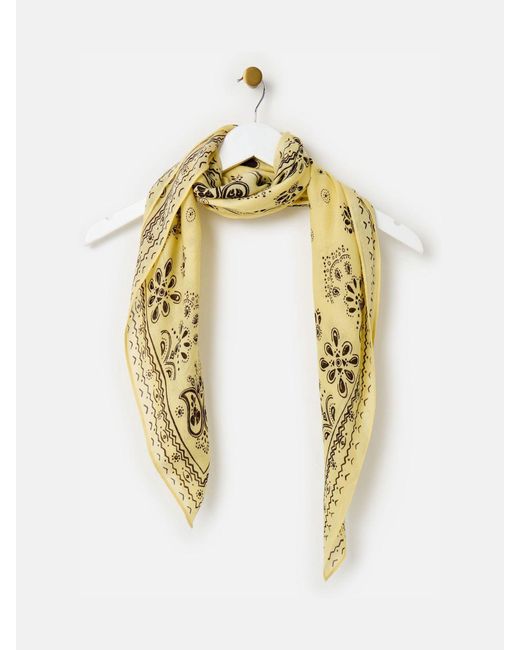 Oliver Bonas Metallic Grid Large Square Scarf