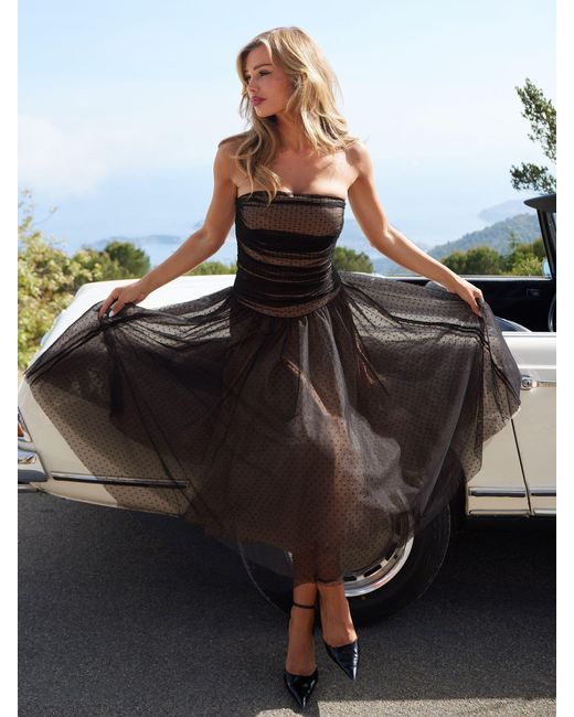knee length dresses for ladies Embellished Bandeau Cowl Neck Maxi Dress in Blush - 6 main image 0