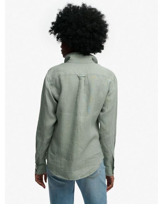 Superdry Green Premium Boyfriend Shirt