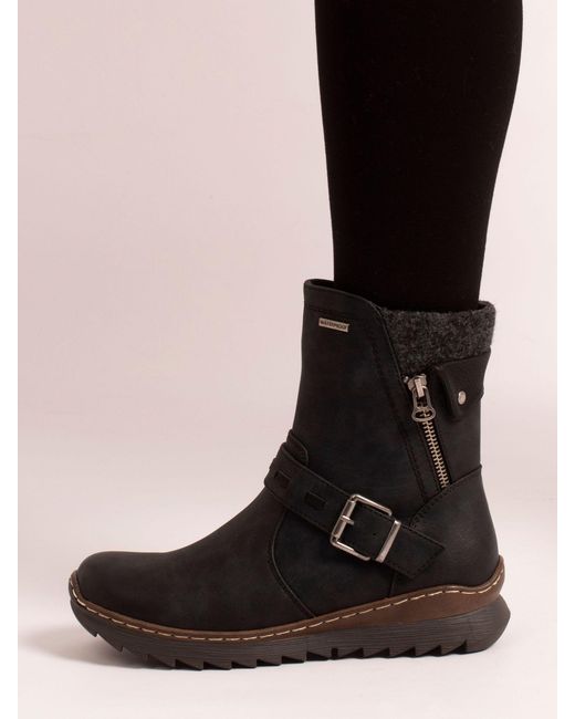 Lunar Black Haley W/Proof Ankle Boots