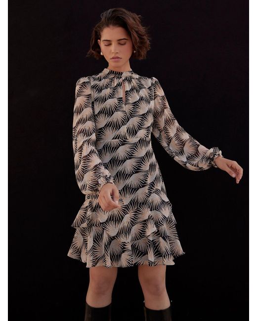 Mint Velvet White Geo Print Mini Dress