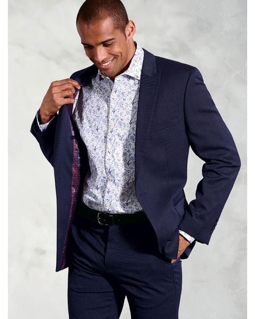 Brook Taverner Blue Washable Suit Jacket for men