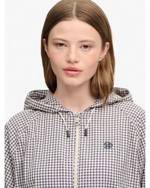 Superdry Gray Raglan Windbreaker Jacket
