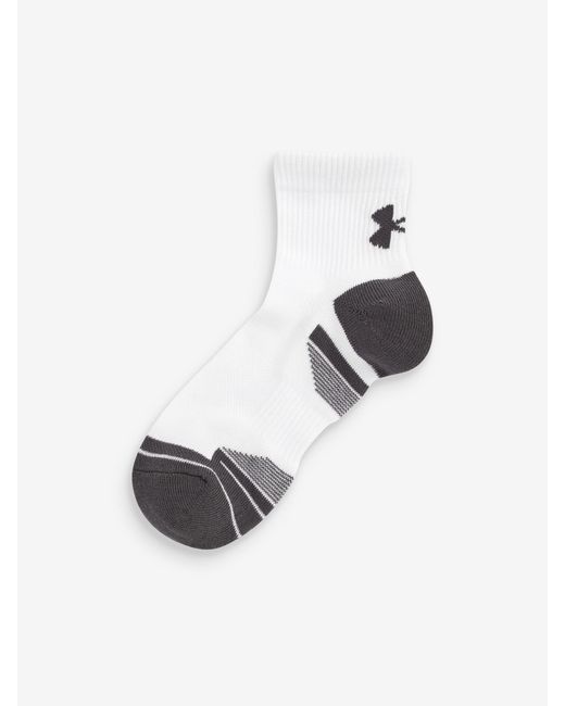 Under Armour Gray Quarter Performance Tech Crew Socks 3 Pack for men