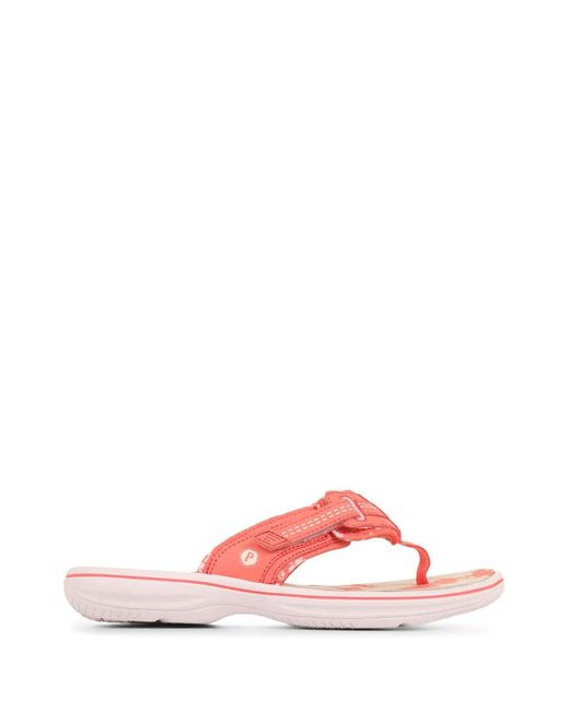 Pavers Pink Touch Fastening Toe Post Sandals