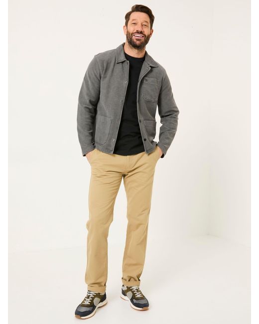 FatFace Gray Fatface Lowe Lowe Loop Back Light Weight Jacket for men