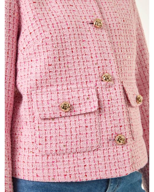 Roman Pink Sequin Boucle Jacket