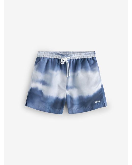 Boss Blue Logo Swim Shorts for men