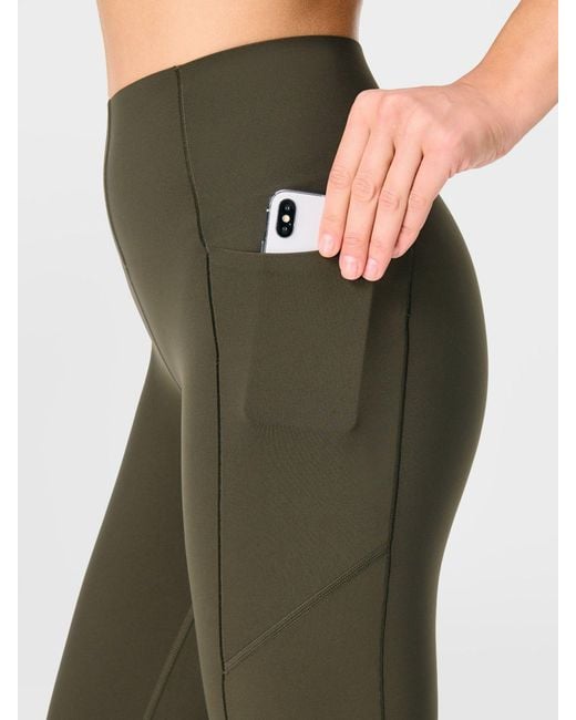 Sweaty Betty Green Full Length Power Ultrasculpt 7/8 High Waist Leggings