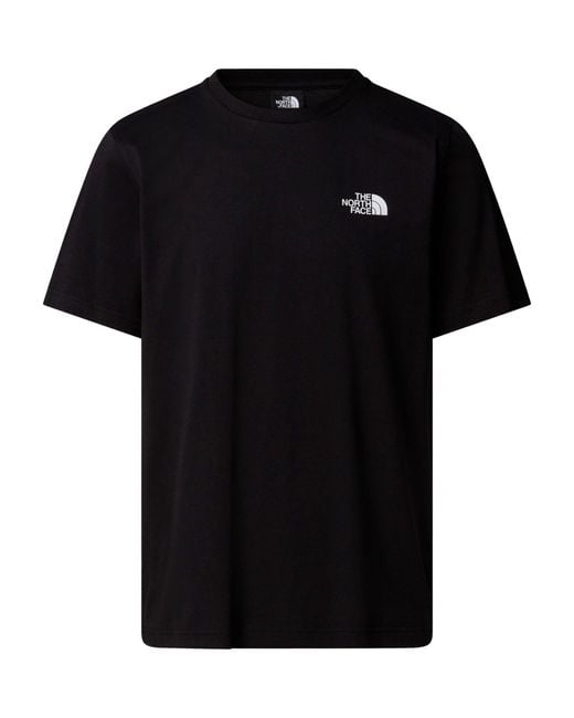 The North Face Black Vertical Back Print T-Shirt for men