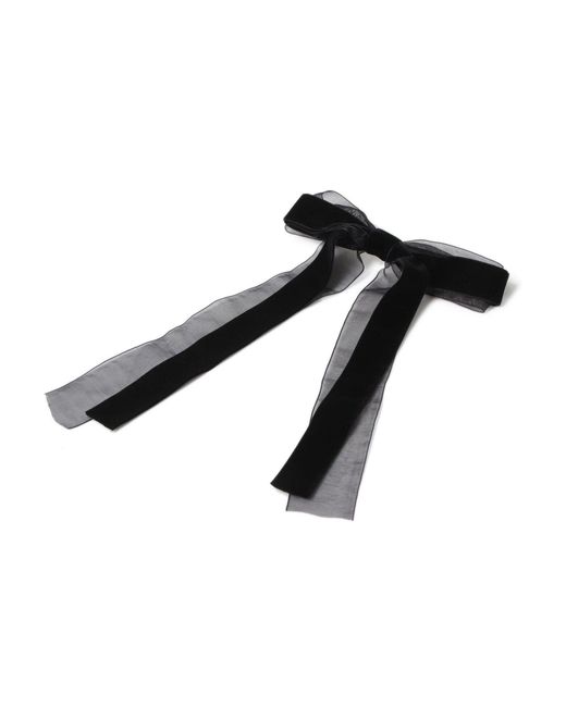 Aela Black Organza Skinny Hair Bow