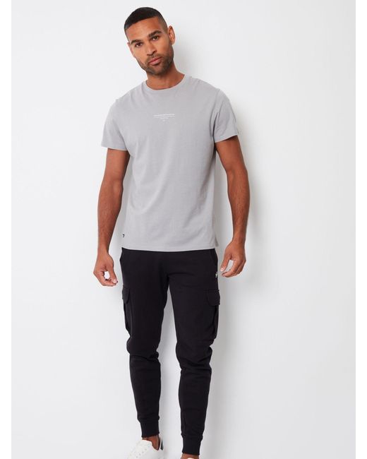 Threadbare Black Cargo Style Joggers for men