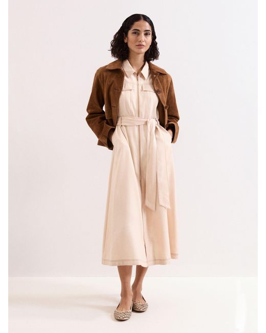 Phase Eight Natural Phase Eight Leather Ballet Pumps