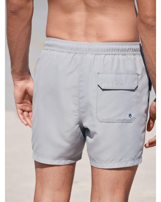 Next Gray Essential Swim Shorts for men