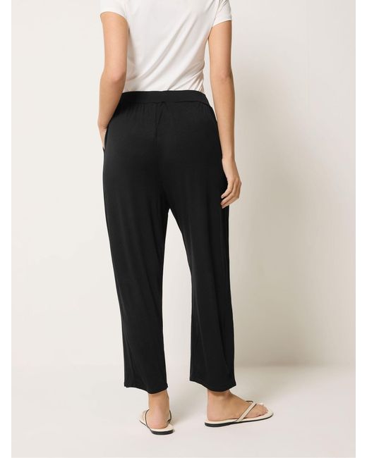 M Com Black Cropped Hareem Trousers