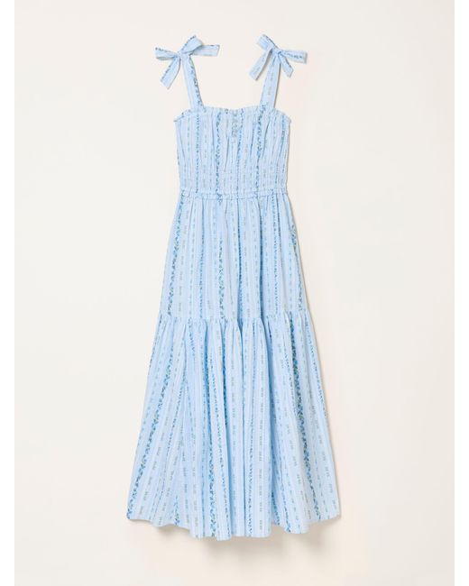 FatFace Blue Fatface Martha Petite Stripe Midi Dress