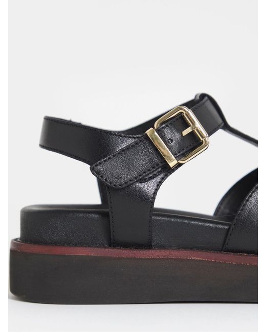 JD Williams Blue Extra Wide Fit T Bar Flat Sandals
