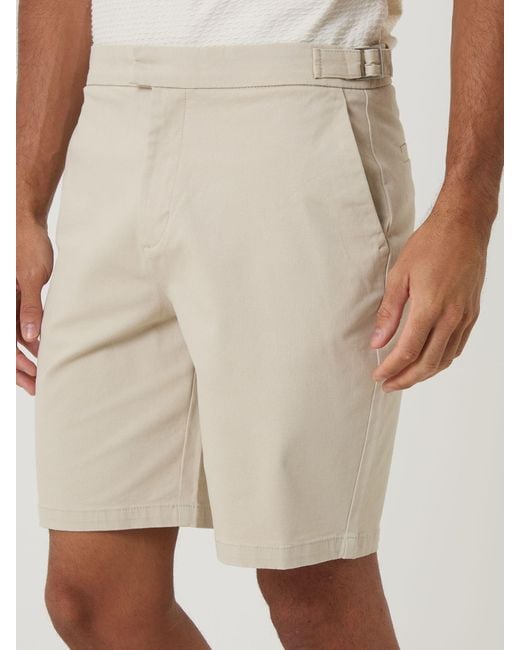 Threadbare Stretch-Chinoshorts in Natural für Herren
