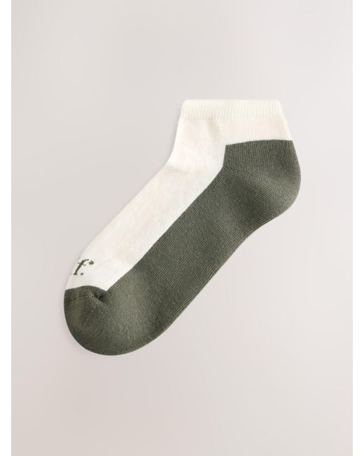 Self Blue Rust Colour Block Trainer Socks 3 Pack