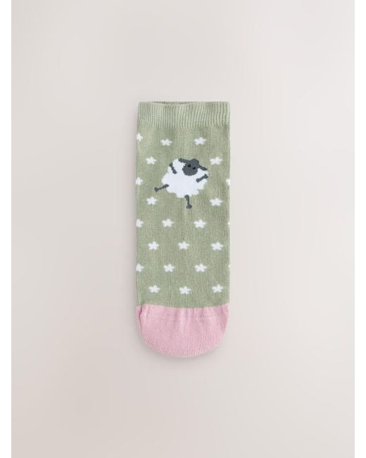Next Green Trainer Socks 4 Pack