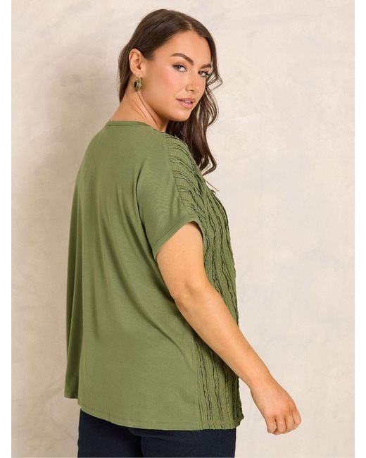 Evans Green Textured Front Top