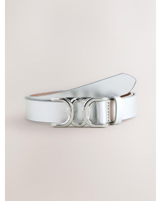 Next Natural Regular Statement Buckle Leather Belt