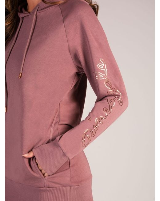 Pineapple Pink Light Longline Hoodie