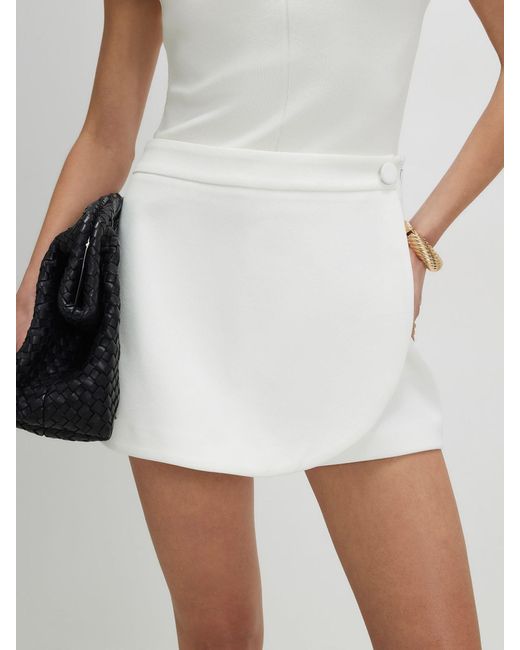 River Island White Wrap Front Skort
