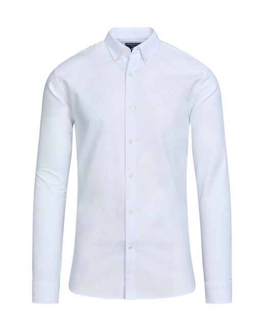 White Raging Bull Raging Bull Long Sleeve Classic 100% Cotton Oxford Shirt in White for ...