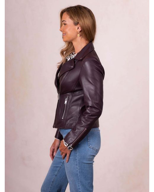 Lakeland Leather Blue Tarraby Biker Jacket