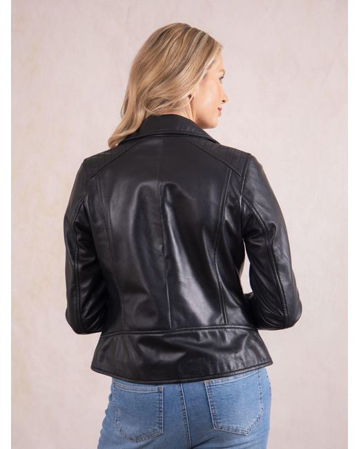 Lakeland Leather Blue Tarraby Biker Jacket