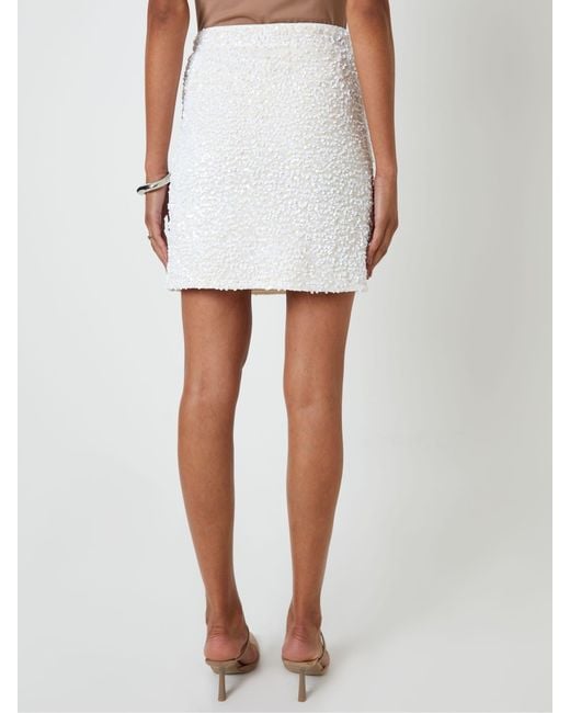 Threadbare Black Sequin Velour Mini Skirt