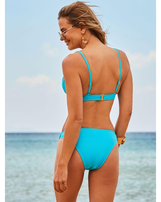 Sosandar Blue Knot Detail Bikini Top