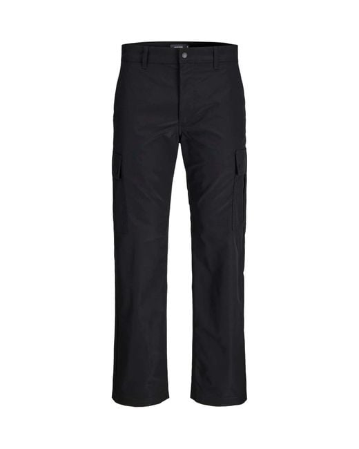 Jack & Jones Blue Karl Loose Fit Tech Cargo Trousers for men