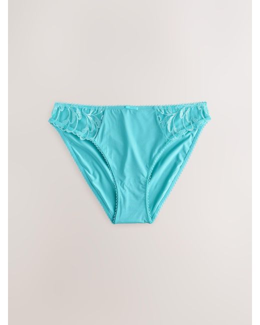 Next Blue Embroidered Knickers 2 Pack