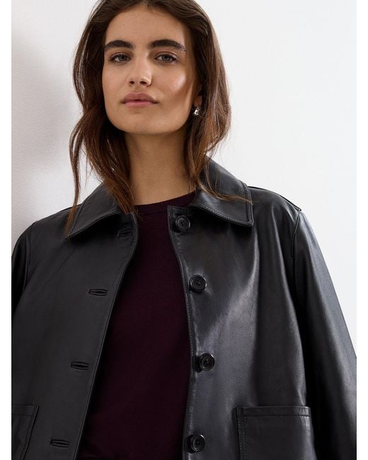 Phase Eight Black Phase Eight Pippa Leather Jacket