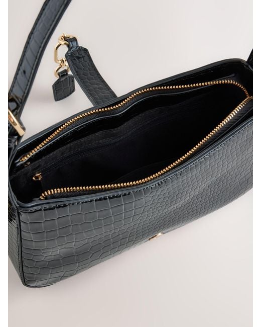 Next Black Structured Shoulder Bag