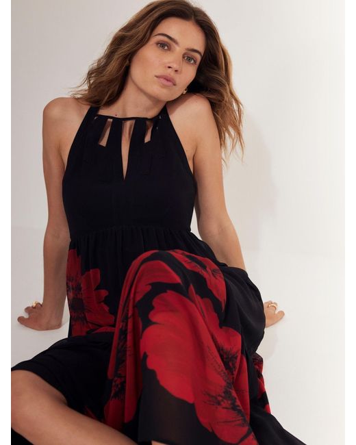 Mint Velvet Red Floral Print Maxi Dress