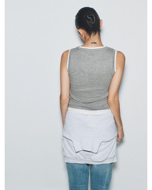 The Set Blue 3 Pack Mock Layer Semi Sheer Soft Touch Vests