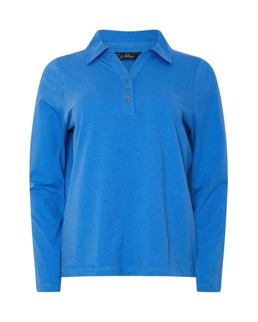 M Com Blue Plain Polo Shirt