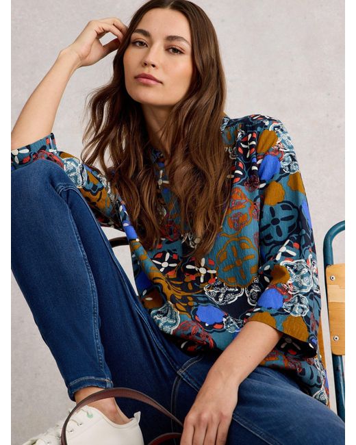 White Stuff Blue Blake Tunic