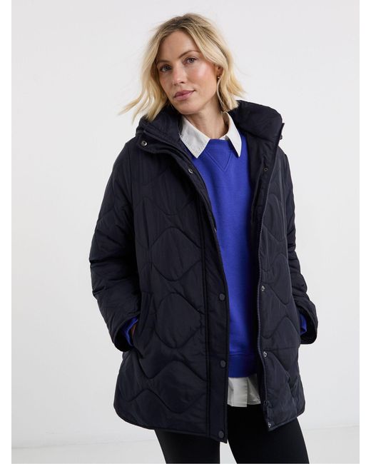 JD Williams Blue Short Quilted Jacket