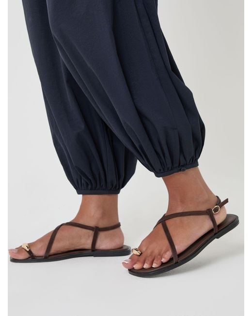 Threadbare Blue Balloon Trousers With Pockets