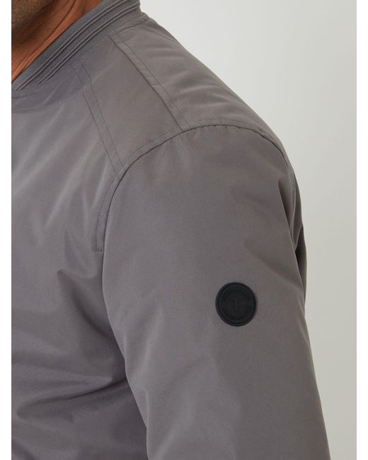 Threadbare Gray Padded Bomber Jacket for men