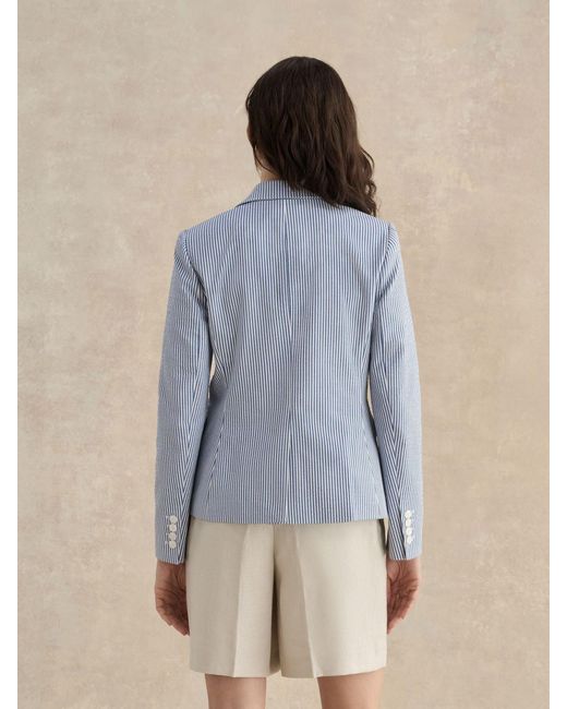 Hobbs Blue Blake Seersucker Jacket