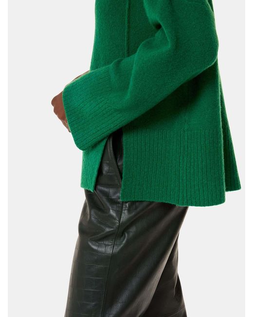 Whistles Green Grüner Rollkragenpullover Aus Wollmixklein
