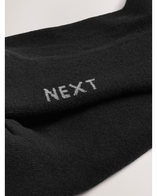 Next Black Cushioned Mid Trainer Socks 10 Pack for men