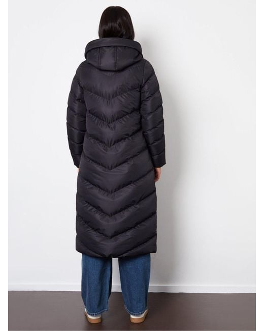 Threadbare Blue Padded Maxi Coat