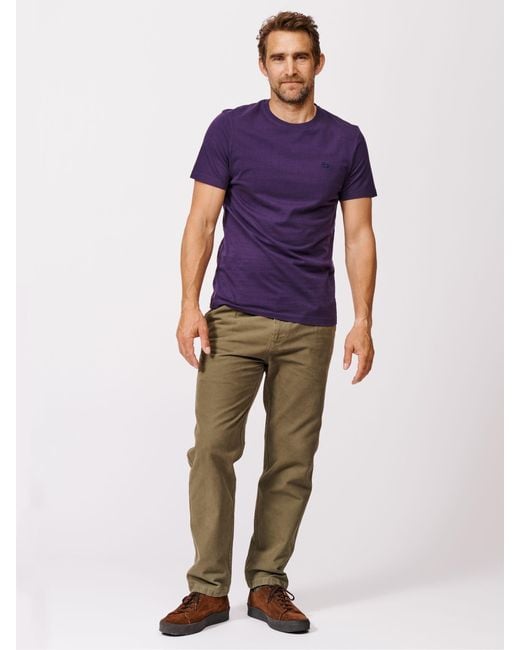 aubi Purple 100% Cotton T-Shirt for men